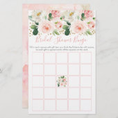 Rosa Brautparty Bingo Game (Vorne/Hinten)