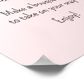 Rosa Brautparty Blume Bar Poster (Ecke)