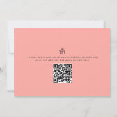 Rosa Brautparty Blütenfarben Einladung (Rückseite)