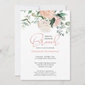 Rosa Brautparty Brunch auf dem Sage Green Blush Einladung (Vorderseite)