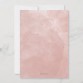 Rosa Brautparty Brunch & Bubbly Einladung (Rückseite)