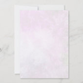 Rosa Brautparty Brunch und Bubbly Einladung (Rückseite)