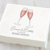 Rosa Brautparty Brunch und Bubbly Serviette