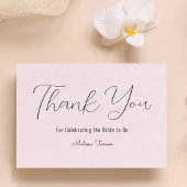 Rosa Brautparty Danke Karte