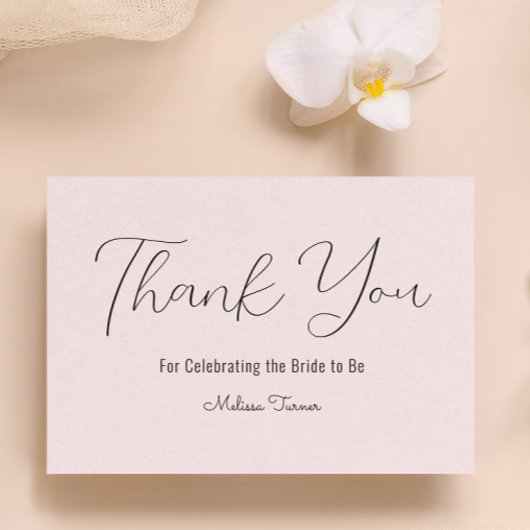 Rosa Brautparty Danke Karte