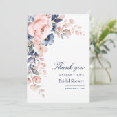 Rosa Brautparty Dankeskarte (Stehend Vorderseite)