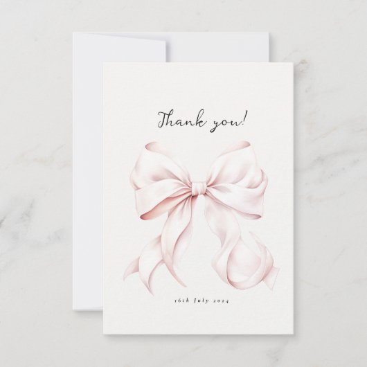 Rosa Brautparty Dankeskarte (Vorderseite)