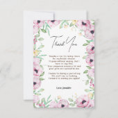 Rosa Brautparty Dankeskarte (Vorderseite)