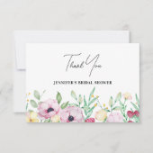 Rosa Brautparty Dankeskarte (Vorderseite)