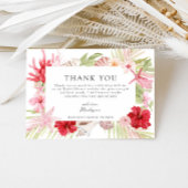 Rosa Brautparty der Muschel des tropischen Meeres Dankeskarte