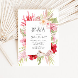 Rosa Brautparty der Muschel des tropischen Meeres Einladung