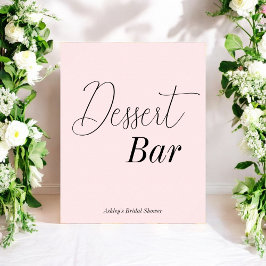 Rosa Brautparty Dessert Bar Poster