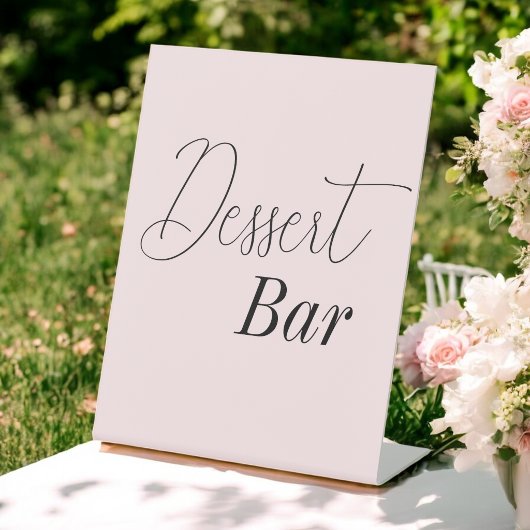Rosa Brautparty Dessert Bar Sockelschild