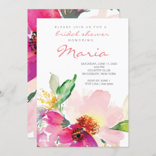 Rosa Brautparty Einladung