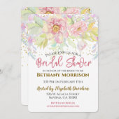 Rosa Brautparty Einladung (Vorne/Hinten)