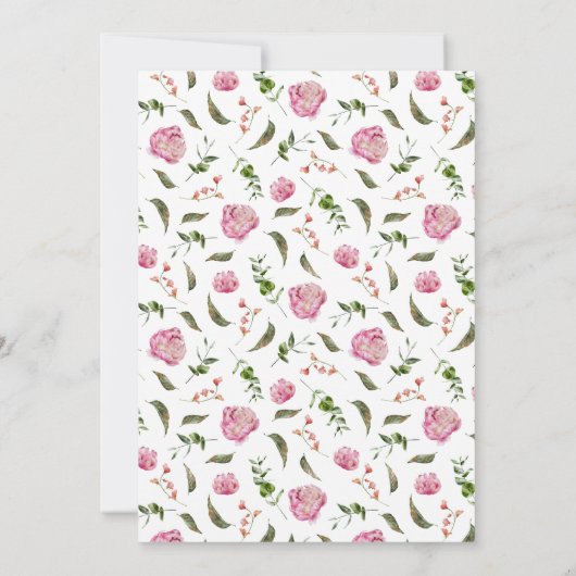 Rosa Brautparty Einladung (Rückseite)