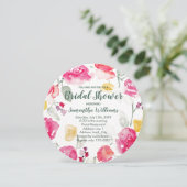 Rosa Brautparty Einladung (Stehend Vorderseite)