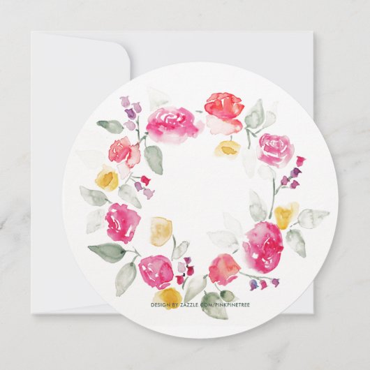 Rosa Brautparty Einladung (Rückseite)