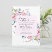 Rosa Brautparty Einladung (Stehend Vorderseite)