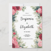 Rosa Brautparty Einladung (Vorderseite)