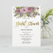 Rosa Brautparty Einladung (Stehend Vorderseite)