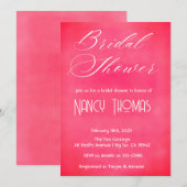 Rosa Brautparty Einladung (Vorne/Hinten)