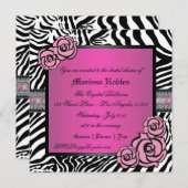 Rosa Brautparty Einladung (Vorne/Hinten)