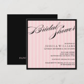 Rosa Brautparty Einladung (Vorne/Hinten)