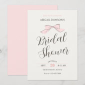 Rosa Brautparty Einladung (Vorne/Hinten)