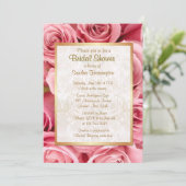 Rosa Brautparty Einladung (Stehend Vorderseite)