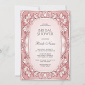 Rosa Brautparty Einladung (Vorderseite)