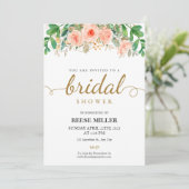 Rosa Brautparty Einladung (Stehend Vorderseite)