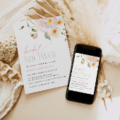 Rosa Brautparty Einladung