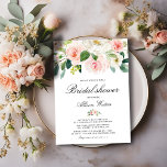 Rosa Brautparty Einladung<br><div class="desc">Feiern Sie die zukünftige Braut mit einem schönen rosafarbenen Blume-Design und schönen rosa Polka-Punkten zurück. Die Aquarellblumen sind einzigartig im Hochzeitsthema und für viele ein Favorit. Der Text und die Formulierung zusammen mit anderen Features dieses Designs können durch Klicken auf den Link Anpassen angepasst werden.</div>