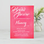 Rosa Brautparty Einladung (Stehend Vorderseite)