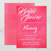 Rosa Brautparty Einladung (Vorne/Hinten)