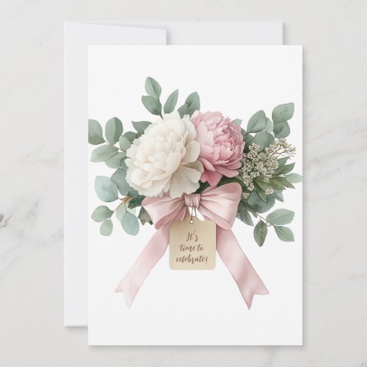 Rosa Brautparty Einladung (Rückseite)