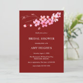 Rosa Brautparty Einladung (Stehend Vorderseite)