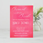 Rosa Brautparty Einladung (Stehend Vorderseite)
