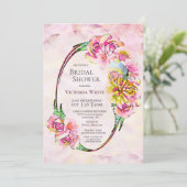 Rosa Brautparty Einladung (Stehend Vorderseite)