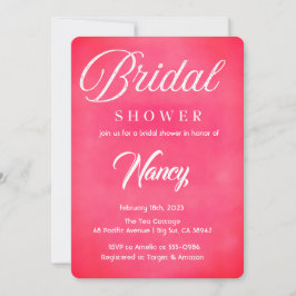 Rosa Brautparty Einladung