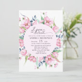 Rosa Brautparty Einladung (Stehend Vorderseite)