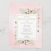 Rosa Brautparty Einladung (Vorne/Hinten)