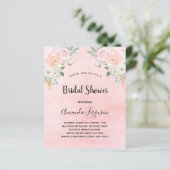 Rosa Brautparty Einladung (Stehend Vorderseite)