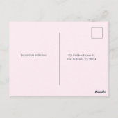 Rosa Brautparty-Einladung  Postkarte (Rückseite)