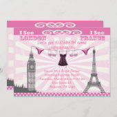 Rosa Brautparty-Einladungen Einladung (Vorne/Hinten)