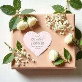 Rosa Brautparty Elegantes Skript-Sticker Herz-Aufkleber