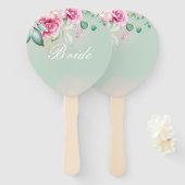 Rosa Brautparty Fächer (Vorne und Hinten)