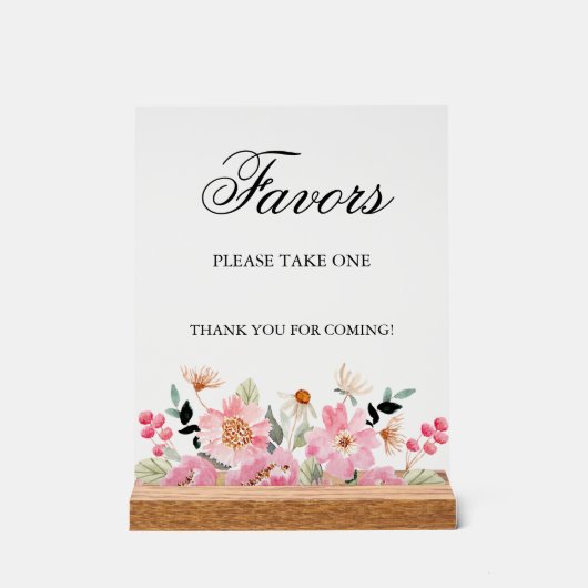 Rosa Brautparty-Favoriten Acrylschild (Vorderseite)