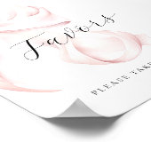 Rosa Brautparty Favoriten Tabellenzeichen Poster (Ecke)